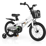 BABY JOY Kids Bike, 14 16 18 Inch Children Bikes for Boys Girls Age 3-8 Years w/Training Wheels, Handbrake, Coaster Brake & Removable Basket, Kids Bicycle of Multiple Colors