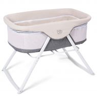 BABY JOY Rocking Bassinet, 2 in 1 Lightweight Travel Cradle & Portable Crib for Newborn Baby,...