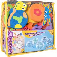 [아마존핫딜][아마존 핫딜] BABY LOOVI Foam Bath Toys 100% Non-Toxic Preschool Alphabet  Best Baby Bath Toys Toddlers Kids Girls Boys - Premium Educational Floating Bathtub Toys - Biggest Set Letters Animals (26 Puzzle