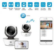 BABY MONITOR ZLMI Baby Monitor Wireless Network Remote Dual Camera Compatible with Android/iOS 270° 3D Rotating Lens