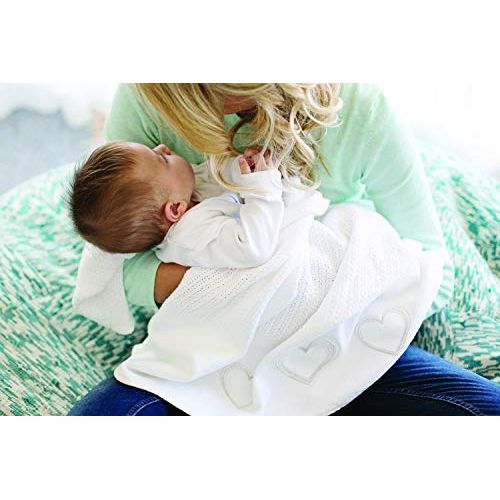  BABY SENSE Baby Sense Cellular 100% Premium Cotton Blanket (Love/White)