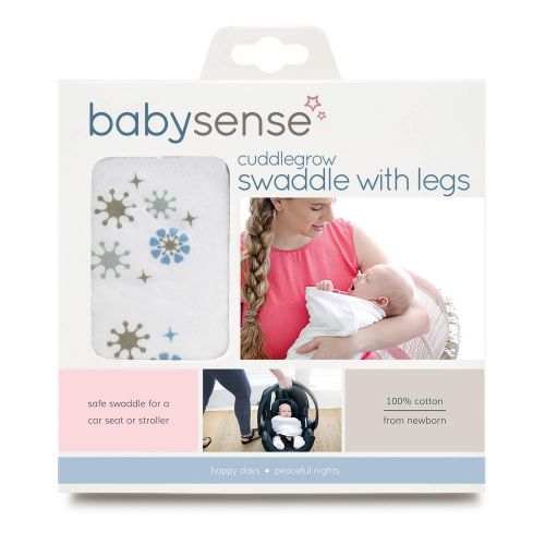  BABY SENSE Baby Sense Cuddlegrow Swaddle Blanket Baby Wrap with Legs (Blue)
