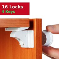 Baby Proofing and Child Proof Magnetic Cabinet Locks (16 Locks) for Child Safety | Cabinets, Cupboards and Drawers | No Screws and Hidden - by Baby Trust