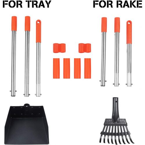  [아마존 핫딜] BABYLTRL Babyltrl Dog Pooper Scooper, Stainless Metal Pet Poop Tray and Rake with Adjustable Long Handle, Pet Waste Removal Pooper Scooper for Large and Small Dogs