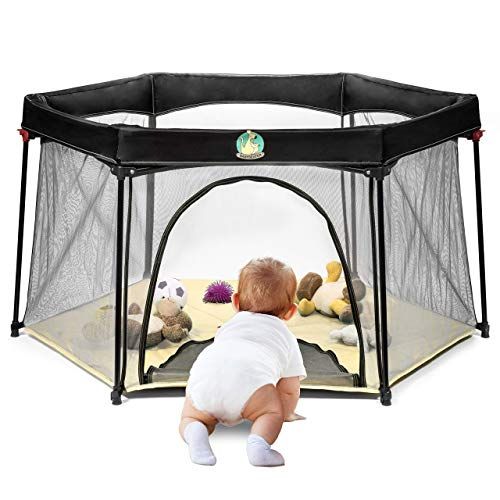  [아마존베스트]BABYSEATER Portable Playard Play Pen for Infants and Babies - Lightweight Mesh Baby Playpen with...