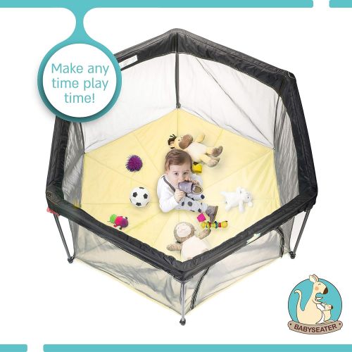  [아마존베스트]BABYSEATER Portable Playard Play Pen for Infants and Babies - Lightweight Mesh Baby Playpen with...