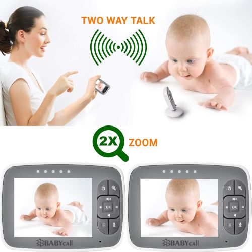  BABYcall Video Baby Monitor with Camera - Baby Camera Wireless Baby Monitor with Night Vision, Two Way...