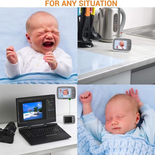  BABYcall Video Baby Monitor with Camera - Baby Camera Wireless Baby Monitor with Night Vision, Two Way...