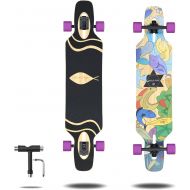 Backfire 41 inch Drop Through Longboard Skateboard Cruiser for Cruising, Carving, Freestyle,Dancing and Freeride Fiberglass & Bamboo Long Board Deck Made for Beginners Kids Teens A