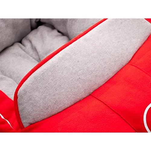  BADASS SHARKS Cool Sports Car Shaped Pet Dog Bed House Chihuahua Yorkshire Small Dog Cat House Waterproof Warm Soft Puppy Sofa Kennel Black/Yellow/Red (Red)