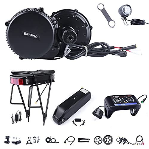  BAFANG 36V/48V 500W BBS02B E-Bike Conversion Motor Kit DIY LCD Display Electric Bike Kit with Battery and Charger