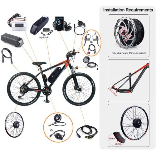  BAFANG Rear Wheel 500W 48V Hub Motor Electric Bike Conversion Kit for Kinds of Bicycles 20 26 27.5 700C Rear Wheel Ebike