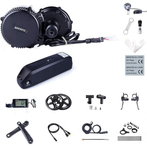  BAFANG BBS02B 48V 750W Mid Drive Electric Bike Motor Ebike Conversion Kit Mid Motor for Mountain Bike Road Bike with Optional 48V 11.6Ah/13Ah/17.5Ah and 52V 14Ah Battery