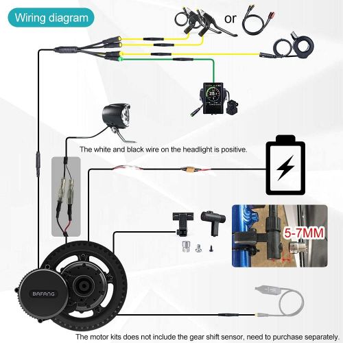  Bafang BBS02B 48V 750W Mid Drive Electric Bike Motor Ebike Conversion Kit Mid-Mounted Engine for Mountain Bike Road Bicycle with Optional 48V 17.5Ah 18Ah and 48V 20Ah Battery