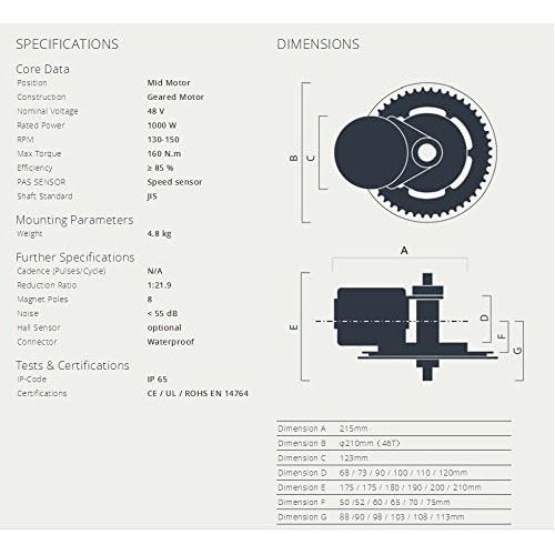  Bafang BBS03/BBSHD Lastest Model 48V 1000W Ebike Electric Bicycle Motor 8fun Mid Drive Electric Bike Conversion Kit