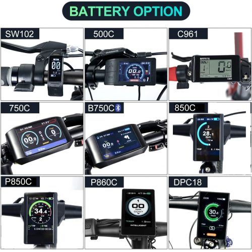  BAFANG BBSHD BBS03 48/52V 1000W Mid Motor Ebike Conversion Kit with Large Capacity Lithium Battery and Charger DIY Electric Bike Motor Kit