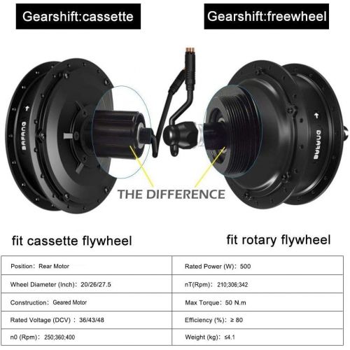  BAFANG Rear Wheel 500W 48V Hub Motor Electric Bike Conversion Kit for Kinds of Bicycles 20 26 27.5 700C Rear Wheel Ebike