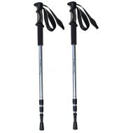 BAFX Products - 2 Pack - Anti Shock Hiking / Walking / Trekking Trail Poles - 1 Pair, Silver