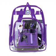 BAGAIL Clear Backpack Heavy Duty See Through Transparent Daypack Student School Bookback