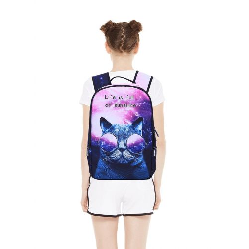  BAGHOME Galaxy Cat Backpack Lightweight School Backpack Laptop Bag for Students