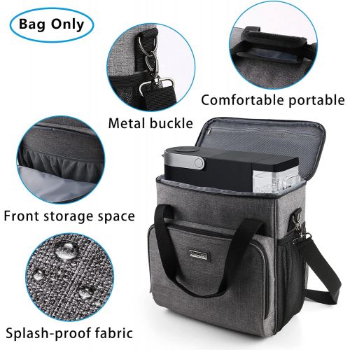  BAGLHER ?Portable Storage Bag, Suitable for Keurig K-Slim Coffee Machines and Other Accessories, Waterproof Travel Carrying Case, Dustproof Tote Bag with Shoulder Strap.Grey