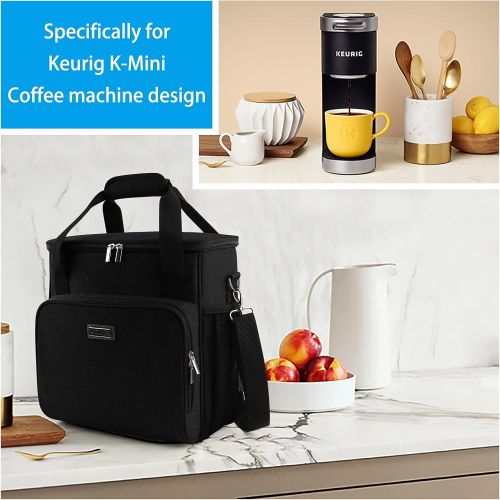  BAGLHER ?Portable Storage Bag, Suitable for Keurig K-Mini and K-Mini Plus Coffee Machines and Other Accessories, Waterproof Travel Carrying Case, Dustproof Tote Bag with Shoulder S