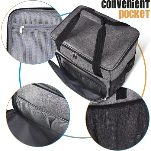  BAGLHER ?Portable Storage Bag, Suitable for Keurig K-Classic Coffee Machines and Other Accessories, Waterproof Travel Carrying Case, Dustproof Tote Bag with Shoulder Strap.Grey