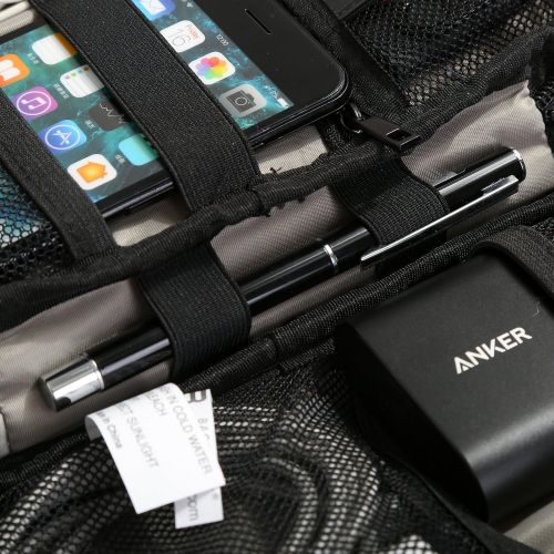  [아마존 핫딜]  [아마존핫딜]BAGSMART Electronic Organizer Double-Layer Travel Cable Organizer Electronics Accessories Cases for Cables, iPhone, Kindle, Grey