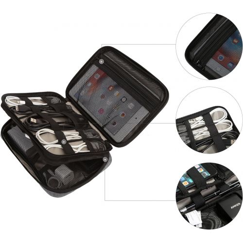  [아마존 핫딜]  [아마존핫딜]BAGSMART Electronic Organizer Double-Layer Travel Cable Organizer Electronics Accessories Cases for Cables, iPhone, Kindle, Grey