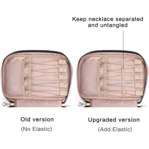  [아마존핫딜][아마존 핫딜] Bagsmart bagsmart Jewelry Organizer Bag Travel Jewelry Storage Cases for Necklace, Earrings, Rings, Bracelet, Blue