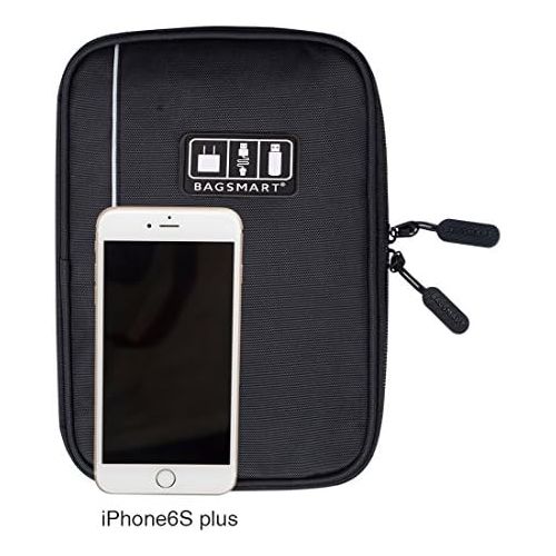  [아마존베스트]BAGSMART Electronic Organizer Travel Universal Cable Organizer Electronics Accessories Cases for Cable, Charger, Phone, USB, SD Card, Black