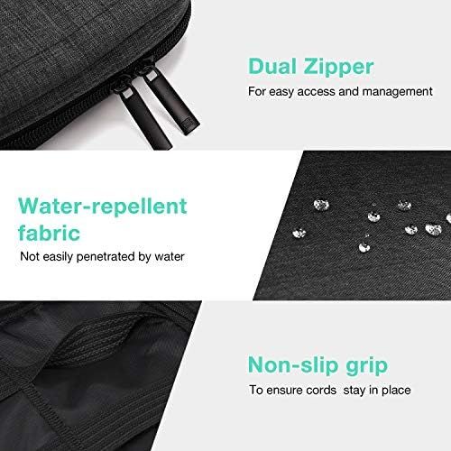  [아마존베스트]BAGSMART Electronic Organizer Small Travel Cable Organizer Bag for Hard Drives, Cables, Phone, USB, SD Card, Black