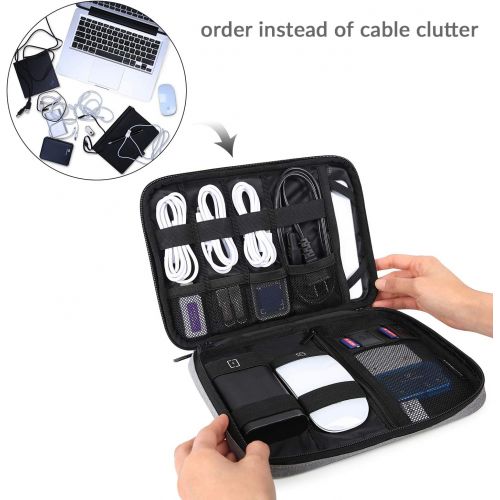  [아마존베스트]BAGSMART Electronic Organizer Travel Cable Organizer Electronics Accessories Cases for 7.9’’ iPad Mini, Cables, Chargers, USB, SD Card