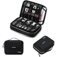[아마존베스트]BAGSMART Universal Travel Cable Organizer Electronics Accessories Carry Bag for 9.7 inch iPad, Kindle, Power Adapter, Black+Grey