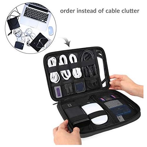  [아마존베스트]BAGSMART Electronic Organizer Travel Cable Organizer Electronics Accessories Cases for 7.9’’ iPad Mini, Cables, Chargers, USB, SD Card