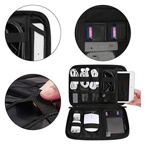  [아마존베스트]BAGSMART Electronic Organizer Travel Cable Organizer Electronics Accessories Cases for 7.9’’ iPad Mini, Cables, Chargers, USB, SD Card