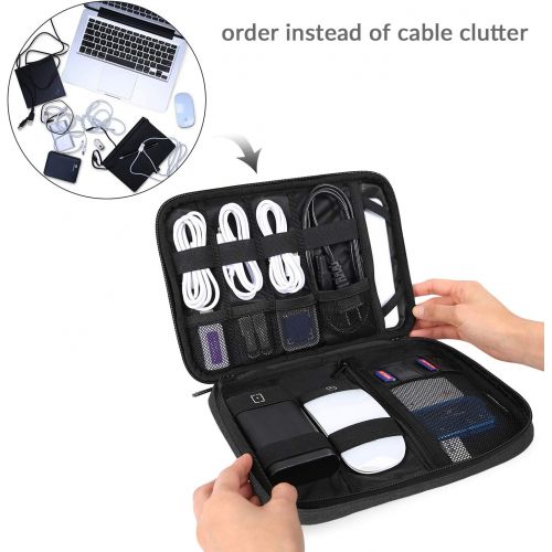  [아마존베스트]BAGSMART Electronic Organizer Travel Cable Organizer Electronics Accessories Cases for 7.9’’ iPad Mini, Cables, Chargers, USB, SD Card