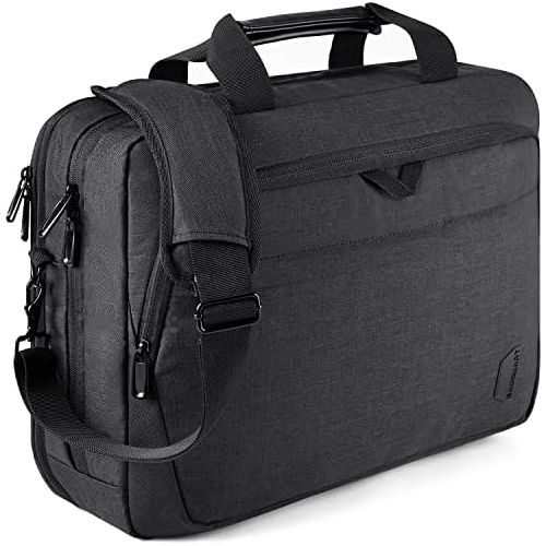  [아마존베스트]17.3 Inch Laptop Bag,BAGSMART Large Expandable Briefcase Business Travel Bag Computer Office Bag Shoulder Bag for Men Women Water Resistant Anti Theft Durable,Black
