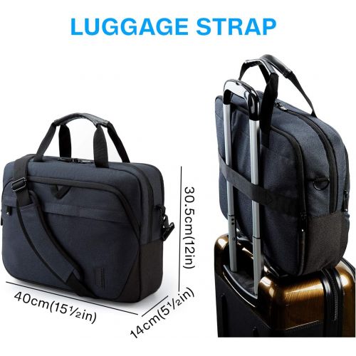 [아마존베스트]Laptop Bag,BAGSMART 15.6 Inch Computer Bag Travel Briefcase Business Office Bag Shoulder Bag for Men Women Water Resistant Anti Theft Large,Black