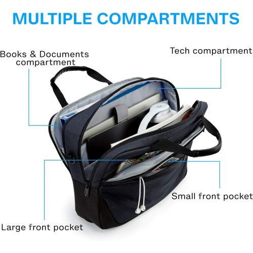  [아마존베스트]Laptop Bag,BAGSMART 15.6 Inch Computer Bag Travel Briefcase Business Office Bag Shoulder Bag for Men Women Water Resistant Anti Theft Large,Black