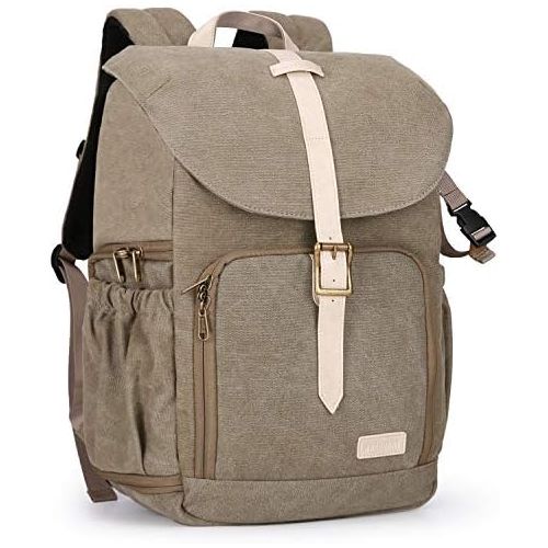  BAGSMART Camera Backpack, BAGSMAR DSLR Camera Bag Backpack, Anti-Theft and Waterproof Camera Backpack for Photographers, Fit up to 15 Laptop with Rain Cover, Olive Green