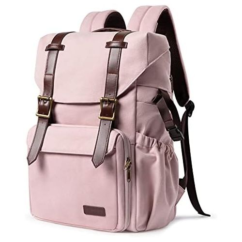  Camera Backpack, BAGSMART DSLR Camera Bag, Waterproof Camera Bag Backpack for Photographers, Fit up to 15 Laptop with Rain Cover and Tripod Holder, Pink