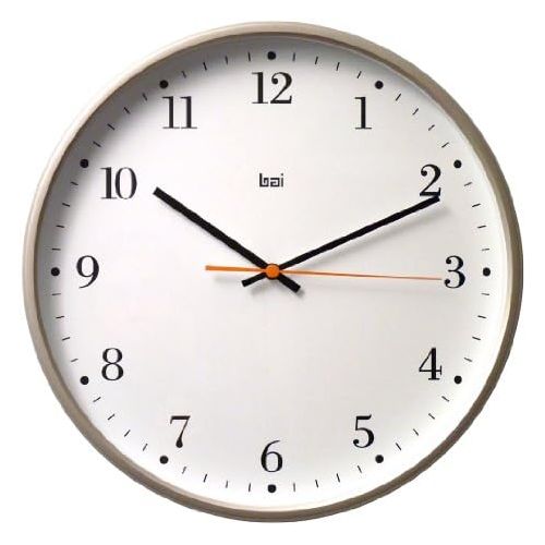  BAI Jumbo Wall Clock, Bodoni Titanium