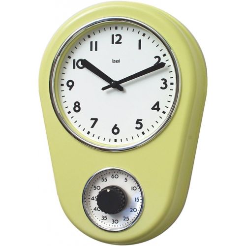 BAI Retro Kitchen Timer Wall Clock, Turquoise