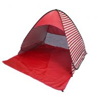 BAIJ Beach Tent Sun Shelter Pop Up, Portable and Folding, 190t Waterproof Silver Coated Polyester Fabric, Camping Hiking Canopy Easy Set Up Light Weight Windproof Stable