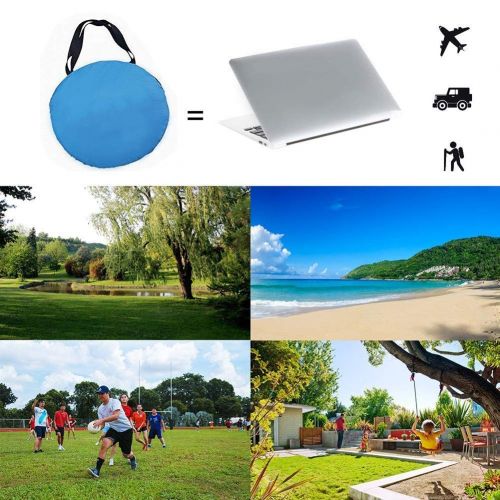  BAIJ Beach Tent Sun Shelter Pop Up, Portable and Folding, 190t Waterproof Silver Coated Polyester Fabric, Camping Hiking Canopy Easy Set Up Light Weight Windproof Stable