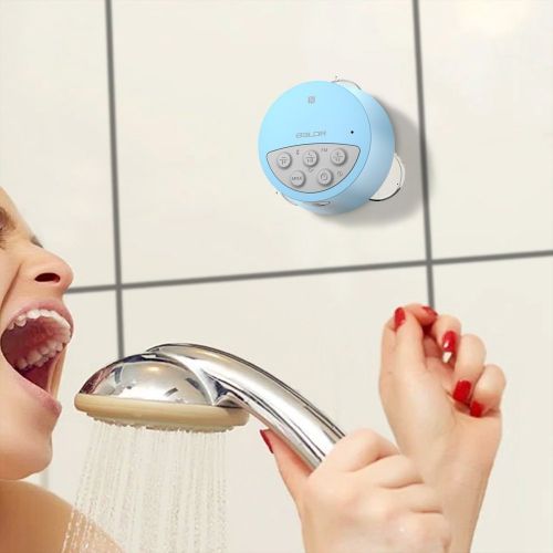  BALDR Waterproof Wireless Shower Radio Blue (Bathroom Speaker): Electronics