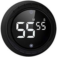 [아마존베스트]BALDR Digital Timer with Magnetic Holder, Egg Timer, LCD Screen, Magnetic Kitchen Clock, Kitchen Timer with Loud Beeper, Rotating Timer for Cooking, Baking, Sports etc. (Black)