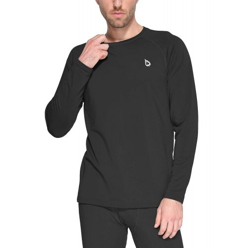  BALEAF Mens Heavyweight Thermal Shirt Fleece Baselayer Long Sleeve Crewneck Top