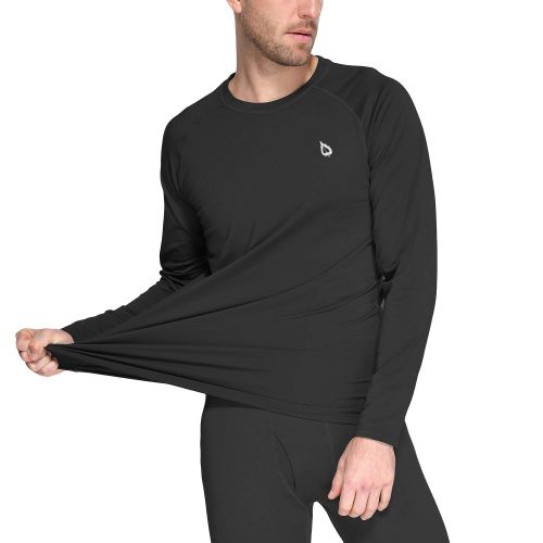  BALEAF Mens Heavyweight Thermal Shirt Fleece Baselayer Long Sleeve Crewneck Top